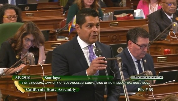 Asm Santiago speaking on the Assembly Floor