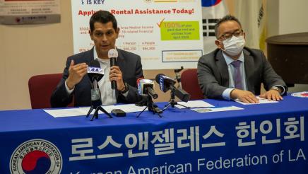 Rent Relief Press Conference in Koreatown