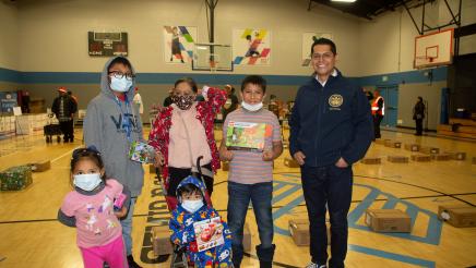 Asm. Santiago and community leaders hosted a toy giveaway to celebrate the holidays. It was held at the Boys & Girls Club at Estrada Courts in Boyle Heights. Children and families were able to receive toys and pictures with "Santa Claus." 