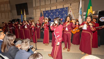 Cultural performers entertaining guests