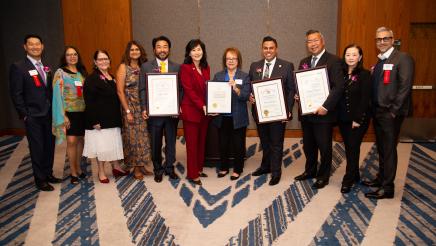 Group photo of Asm. González with fellow honorees and attendees