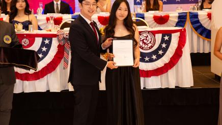 Award being presented