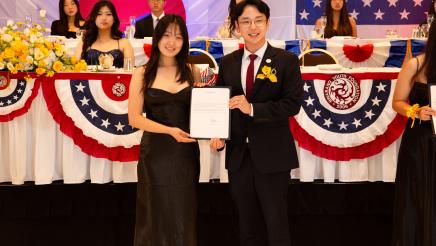 Award being presented