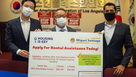 Rent Relief Press Conference in Koreatown