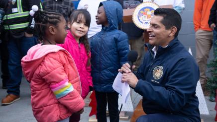 Asm. Santiago and community leaders hosted a toy giveaway to celebrate the holidays. It was held at the Boys & Girls Club at Estrada Courts in Boyle Heights. Children and families were able to receive toys and pictures with "Santa Claus." 